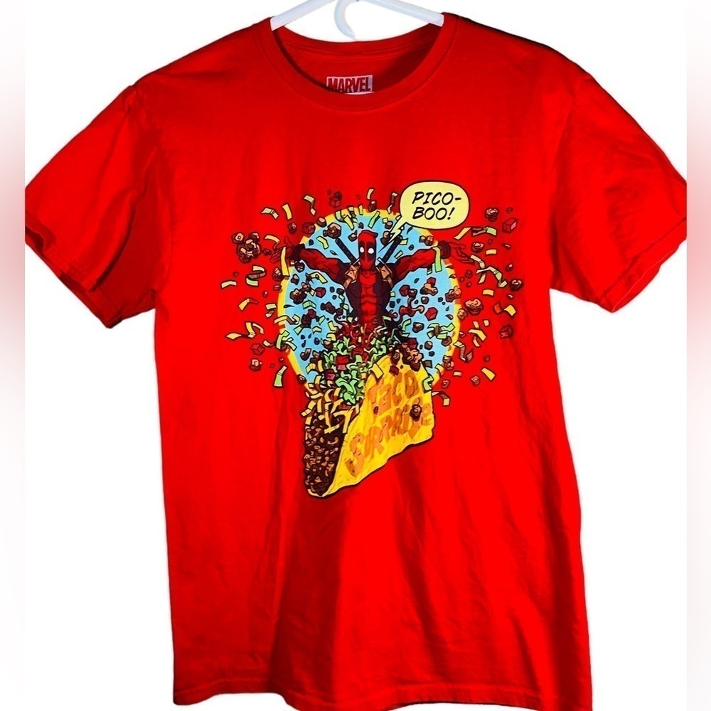 Marvel action figure tshirt pica boo taco Sz S   K-01
